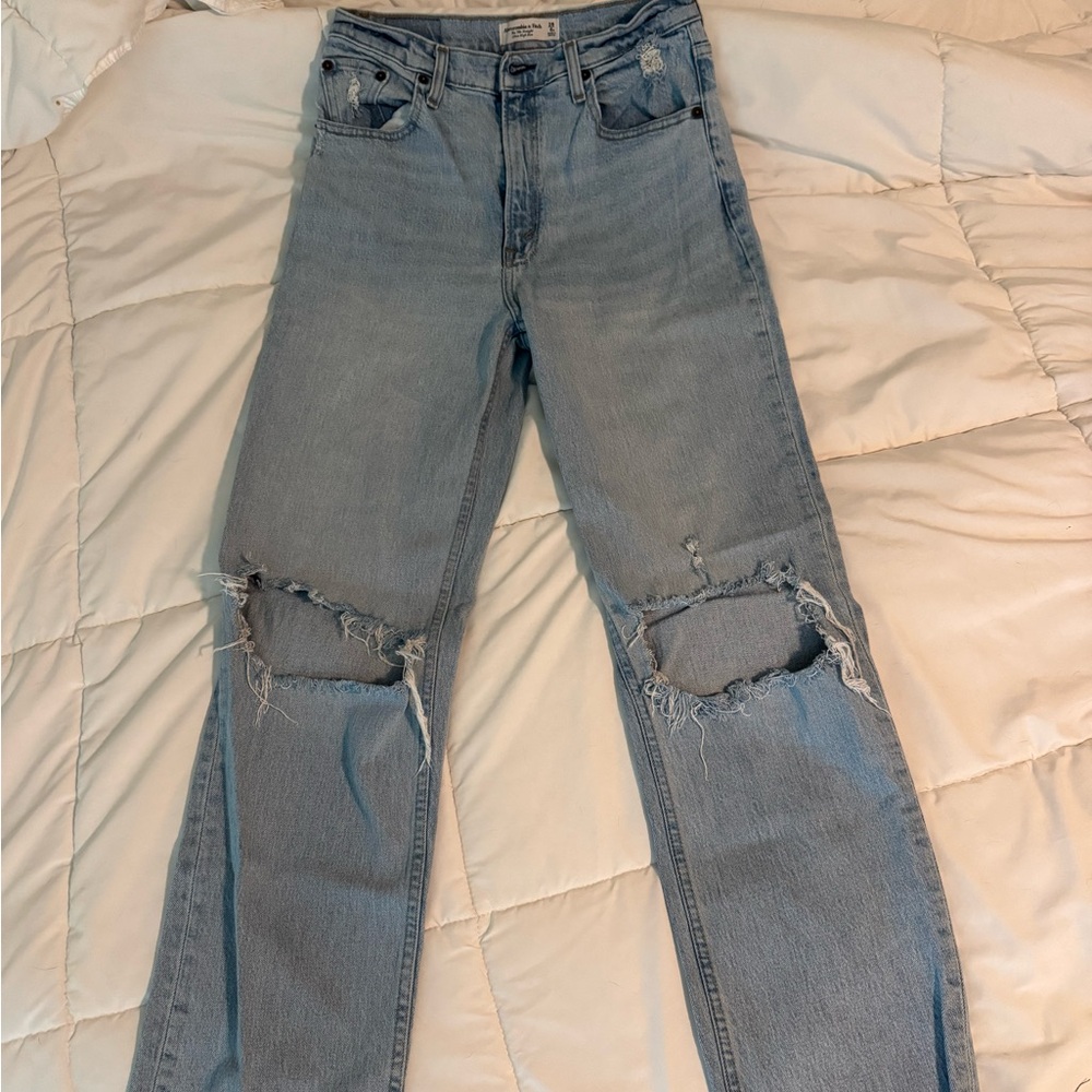 Abercrombie & Fitch Light Blue Boyfriend Jeans